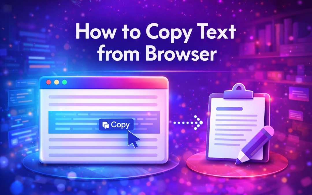 how to copy text from browser