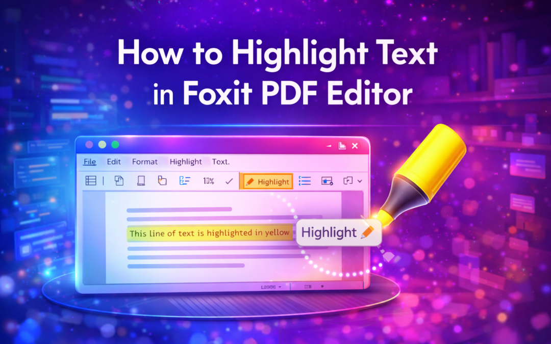 how to highlight text in foxit pdf editor