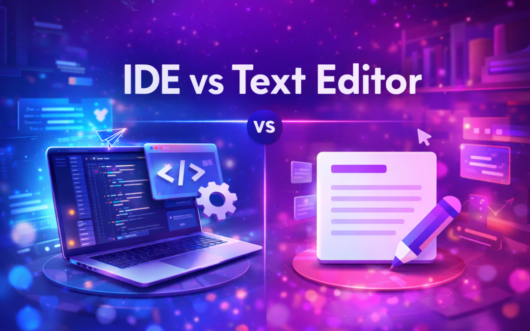 ide vs text editor