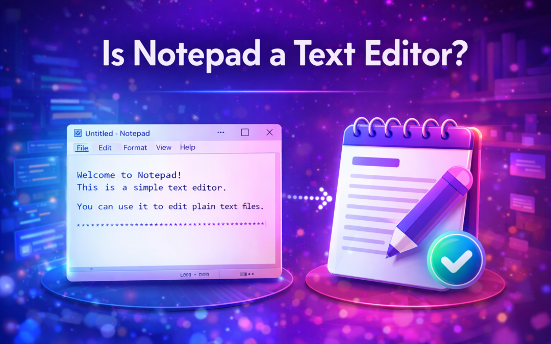 is notepad a text editor