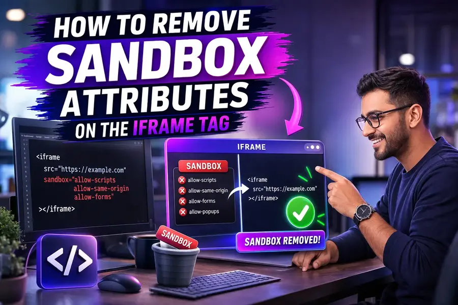 How To Remove Sandbox Attributes On Iframe Tag